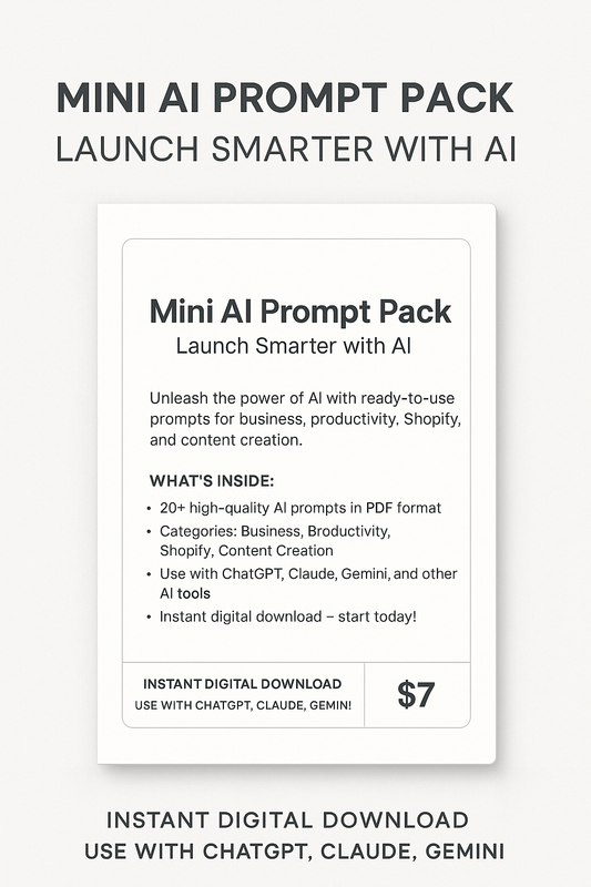 Mini AI Prompt Pack: Launch Smarter with AI